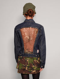 Denim Party Back Jacket in Blue