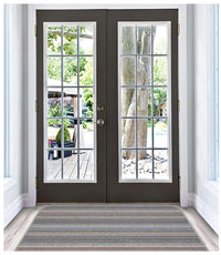 Stockholm Grey/Clay Washable Mat for Stylish Home Safety