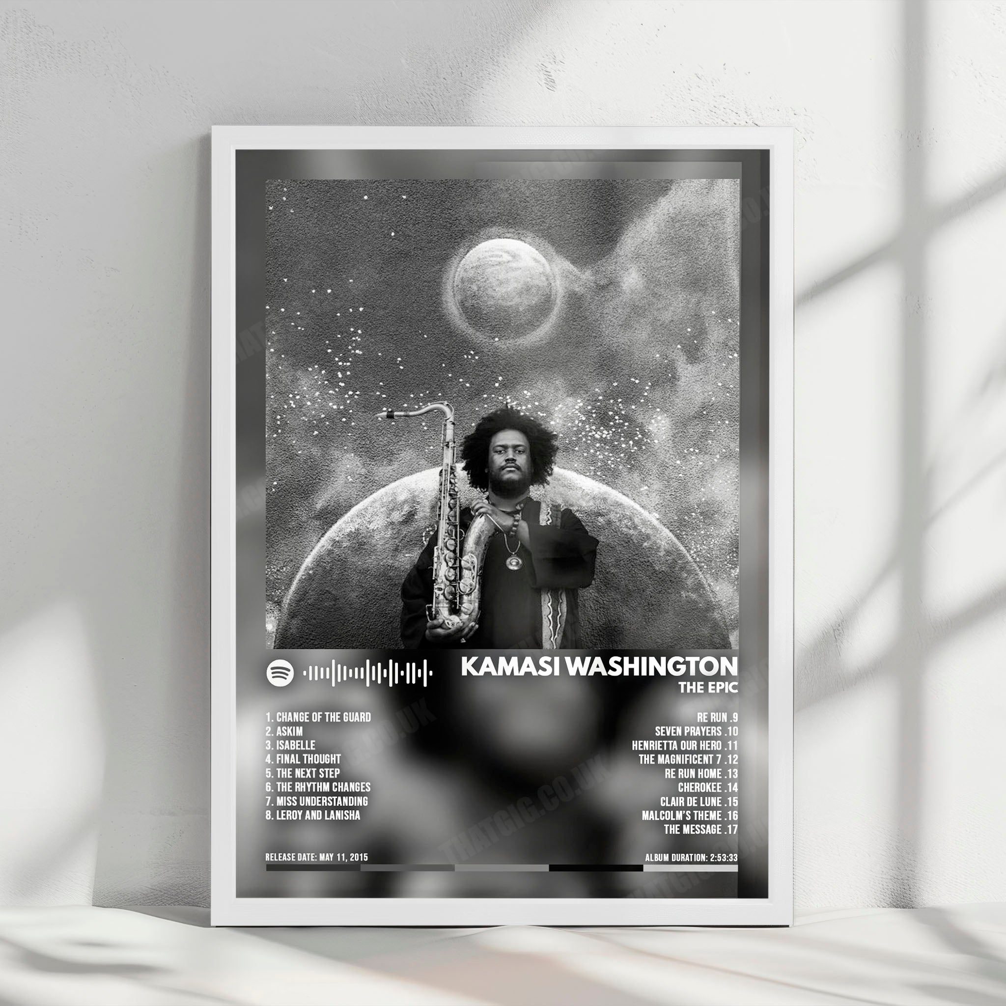 Kamasi Washington "The Epic" Album Cover Poster - with Complete Tracklist