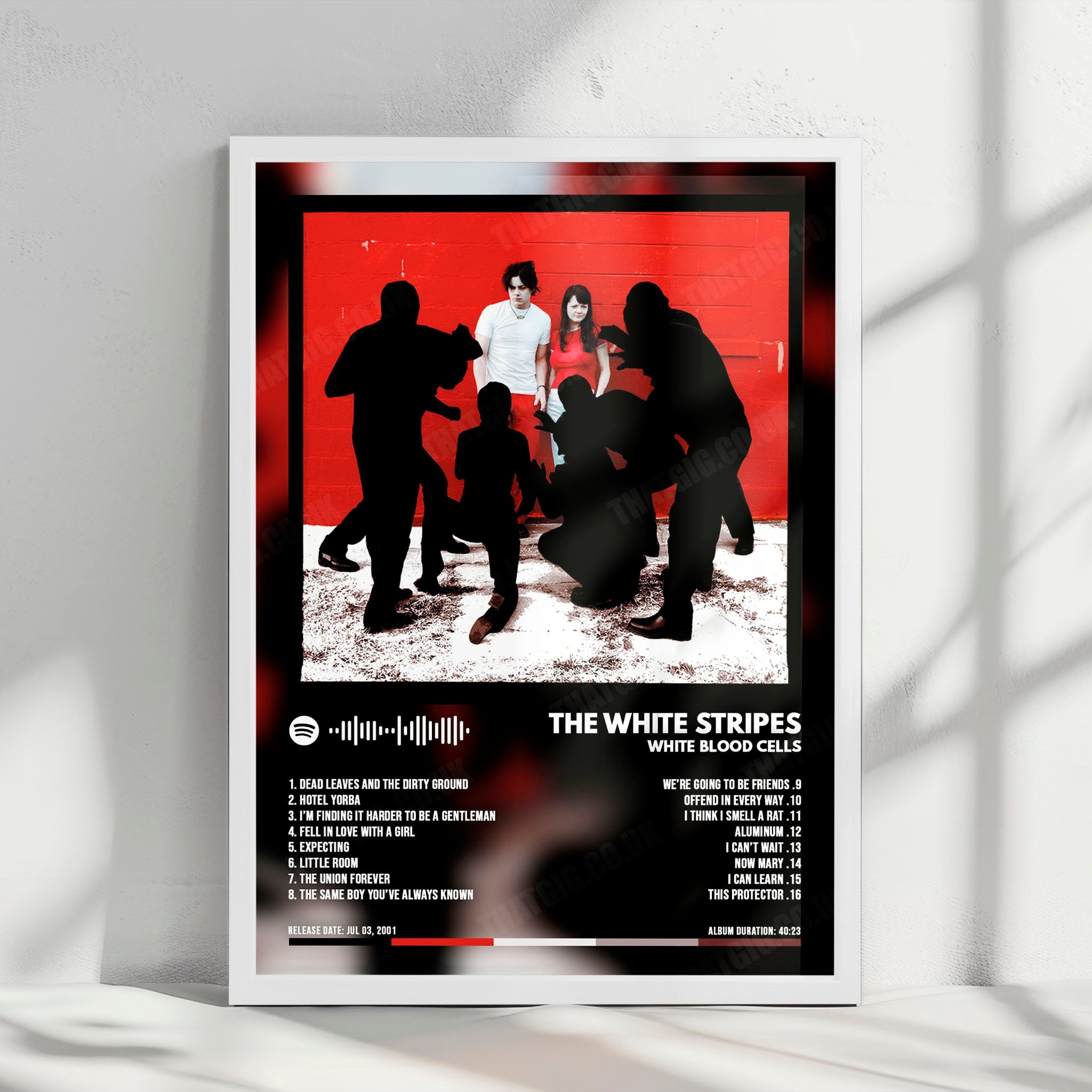 The White Stripes "White Blood Cells" Album Cover Poster - with Complete Tracklist