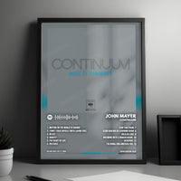 John Mayer "Continuum" Album Cover Poster - with Complete Tracklist