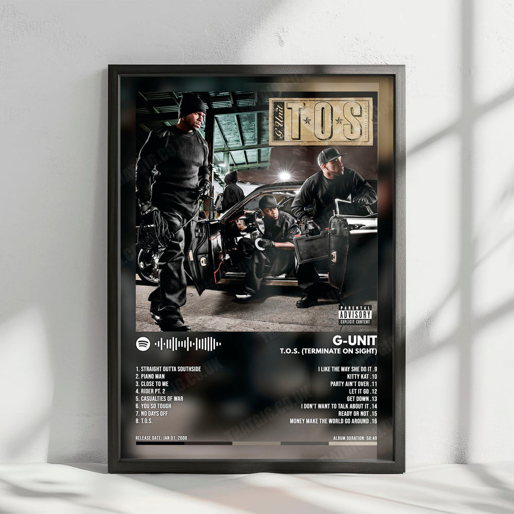 G-Unit "T·O·S (Terminate on Sight)" Album Cover Poster - with Complete Tracklist
