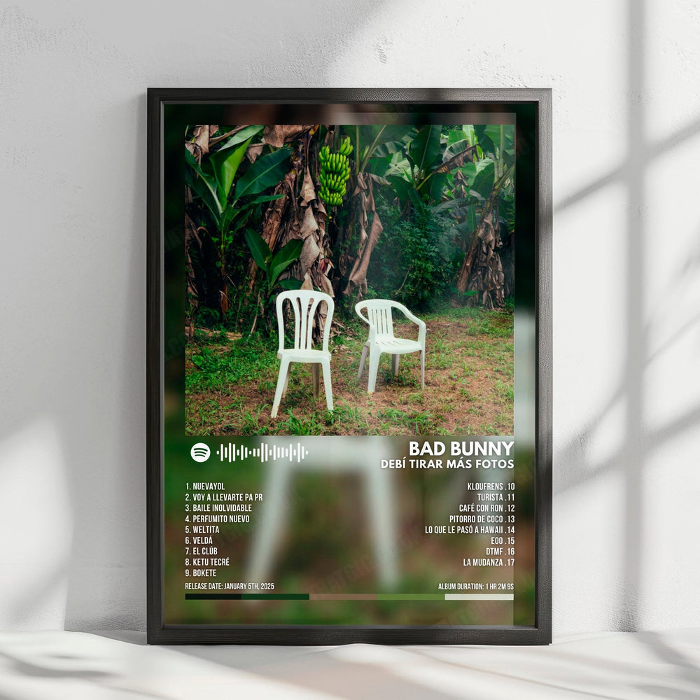 Bad Bunny "Debí Tirar Más Fotos" Album Cover Poster - with Complete Tracklist