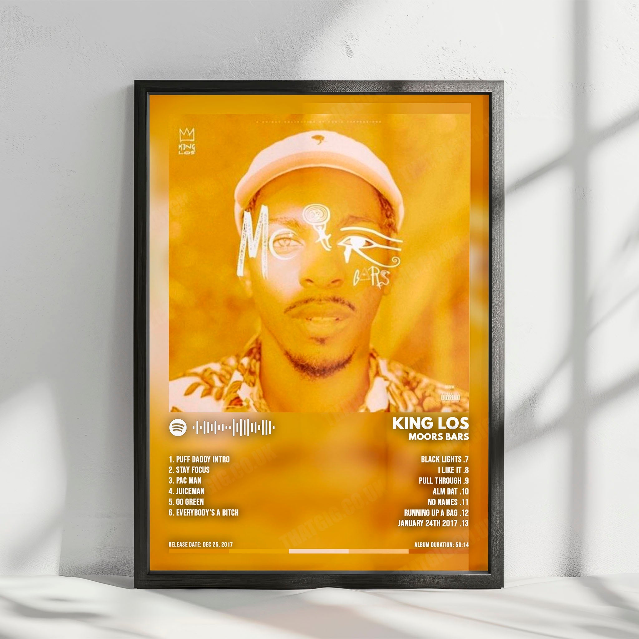 King Los "Moor Bars" Album Cover Poster - with Complete Tracklist