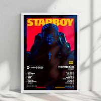 The Weeknd "Starboy" Album Cover Poster - with Complete Tracklist