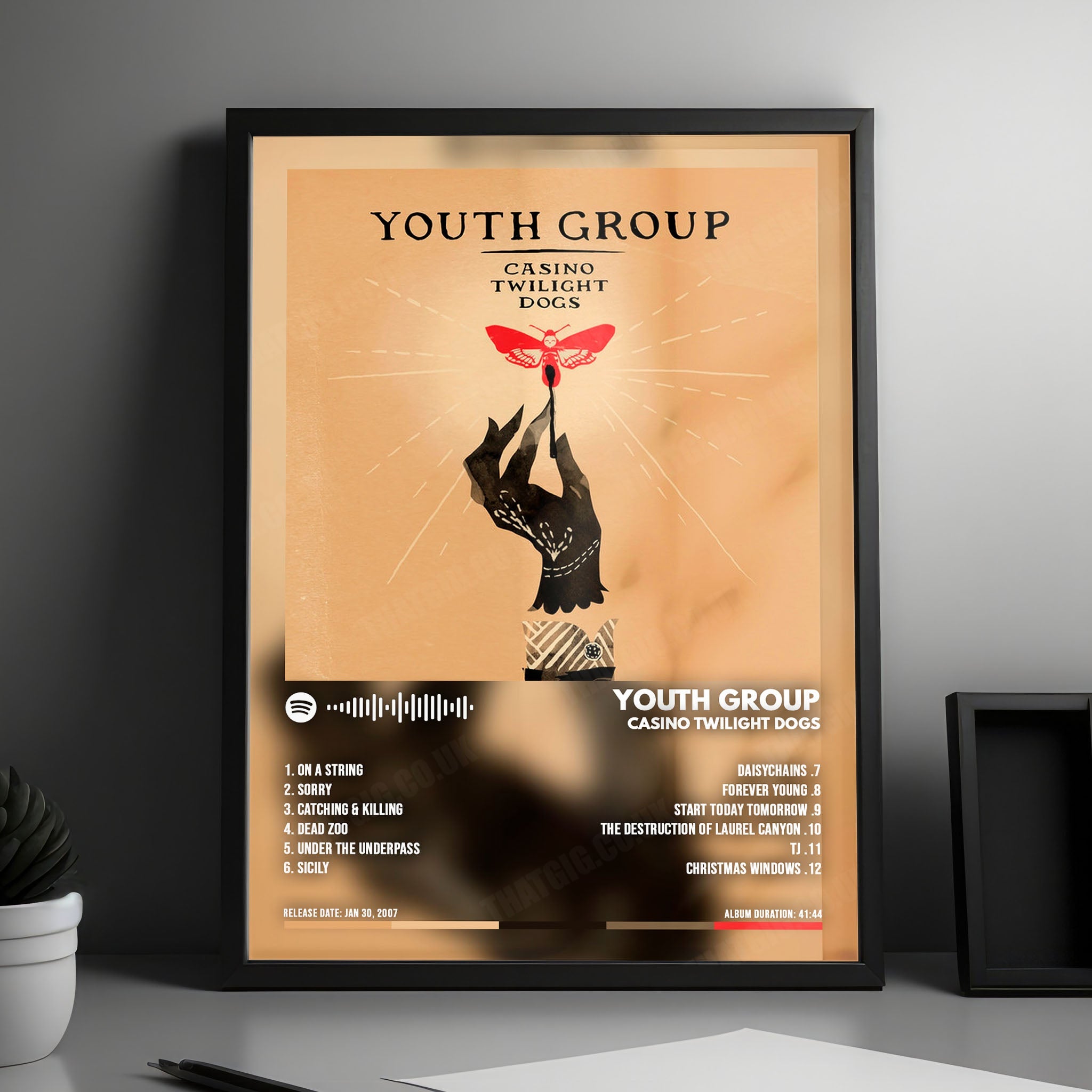 Youth Group "Casino Twilight Dogs" Album Cover Poster - with Complete Tracklist