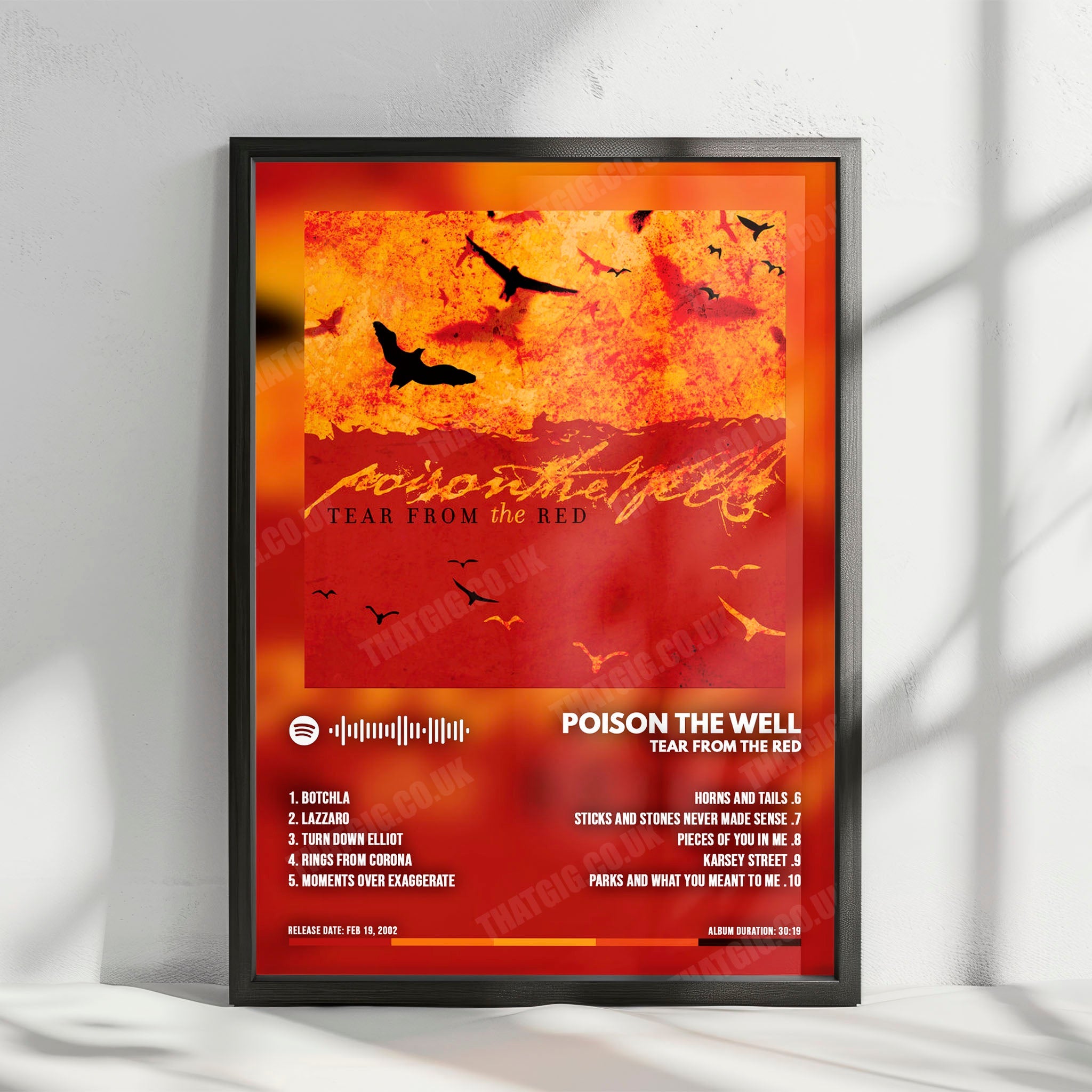 Poison The Well "Tear From The Red" Album Cover Poster - with Complete Tracklist