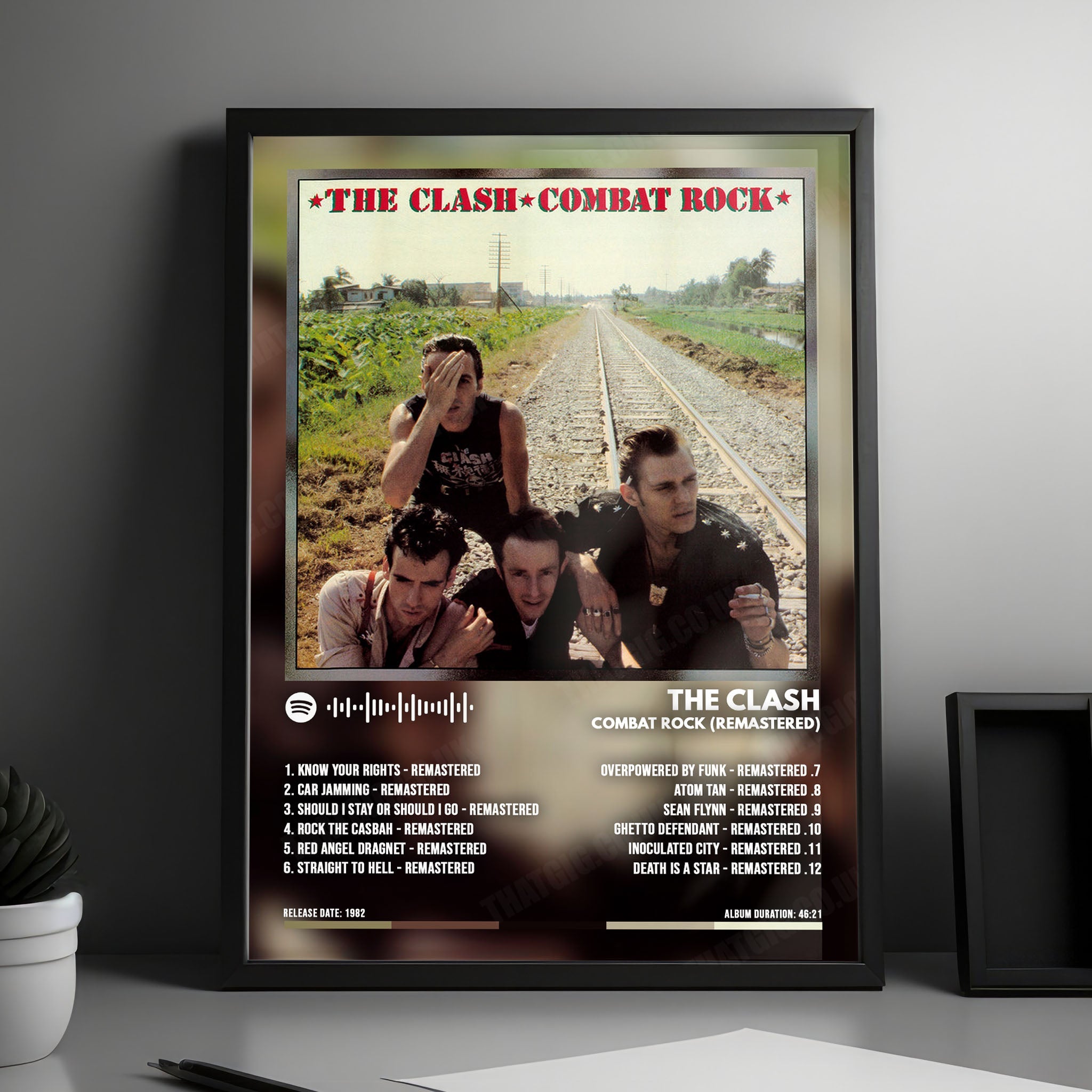 The Clash "Combat Rock" Album Cover Poster - with Complete Tracklist