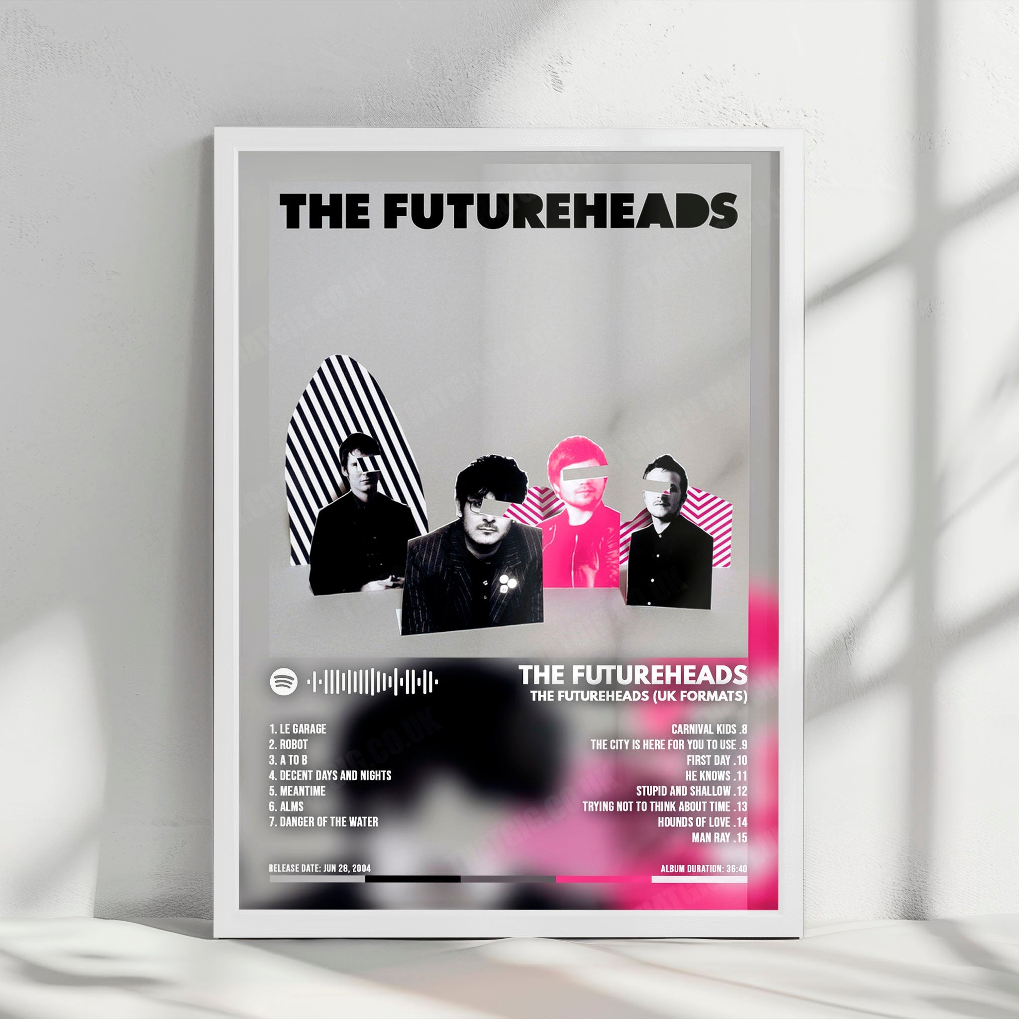 The Futureheads "The Futureheads" Album Cover Poster - with Complete Tracklist