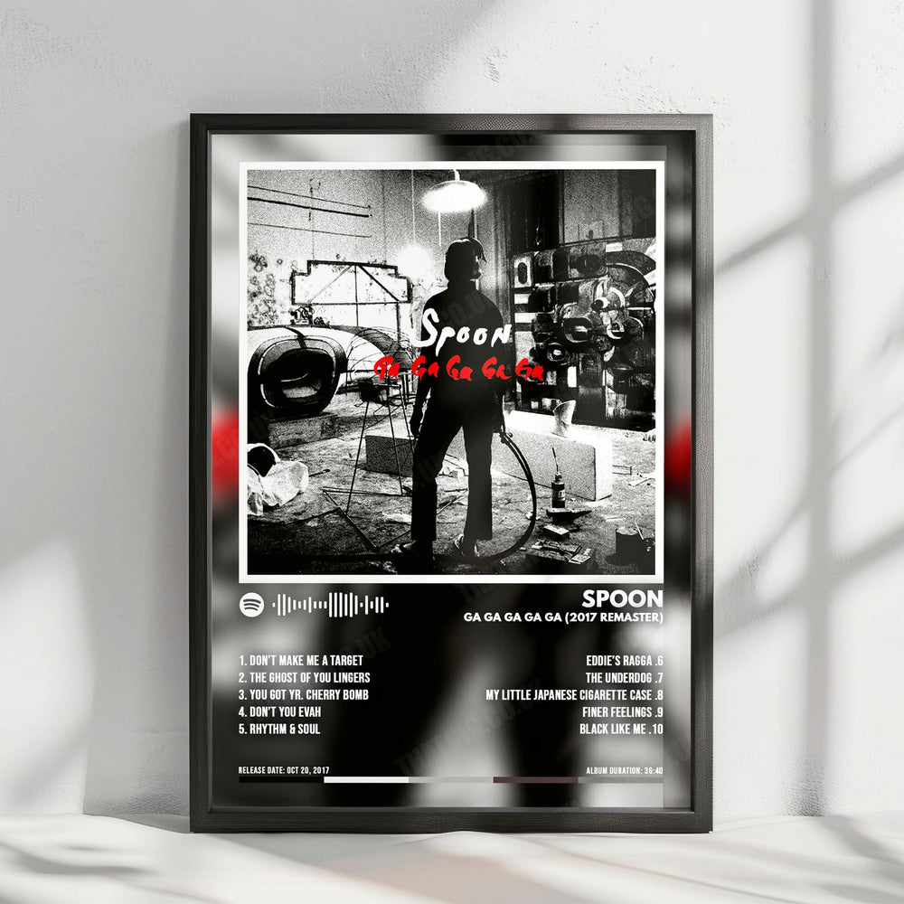 Spoon "Ga Ga Ga Ga Ga" Album Cover Poster - with Complete Tracklist