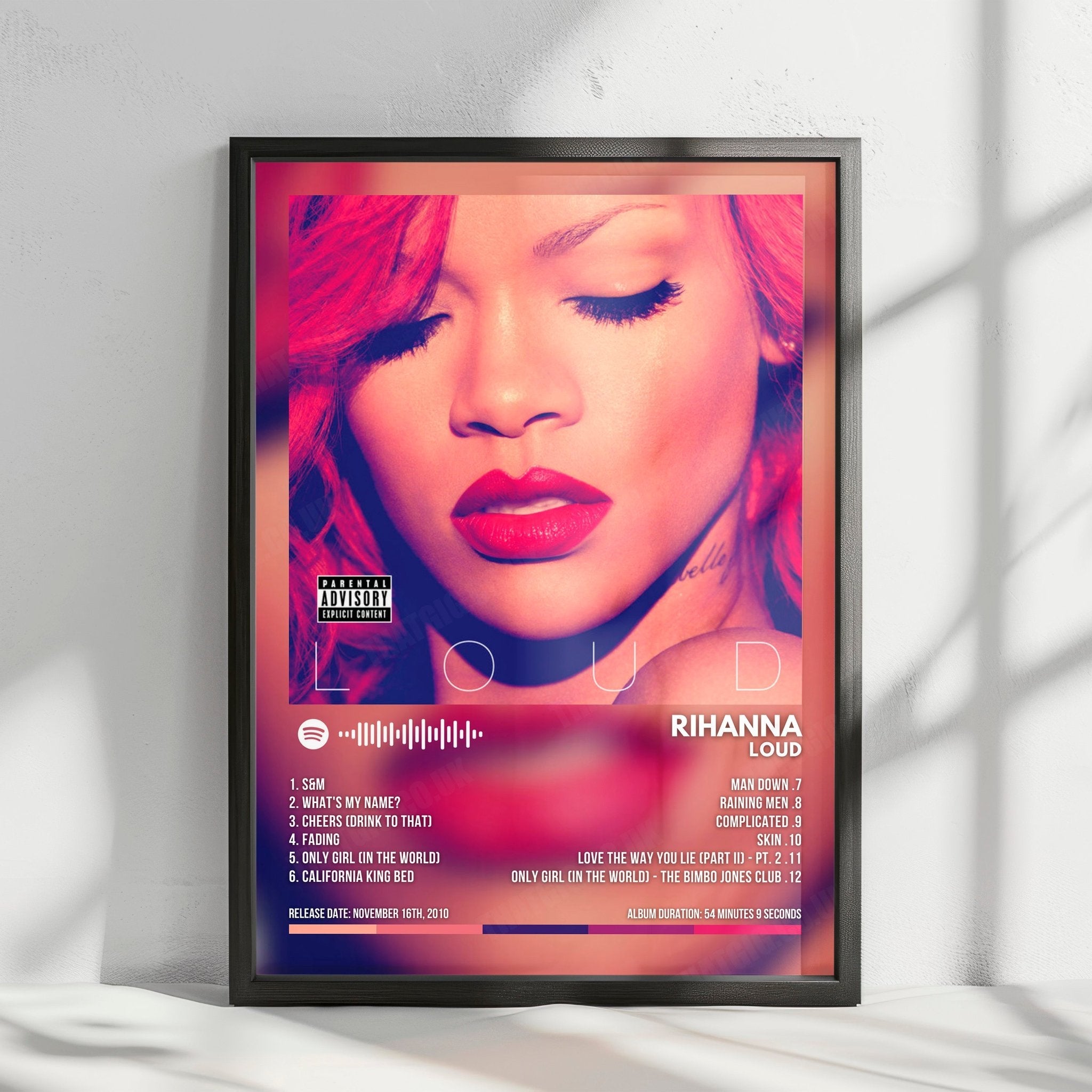 Rihanna "Loud" Album Cover Poster - with Complete Tracklist