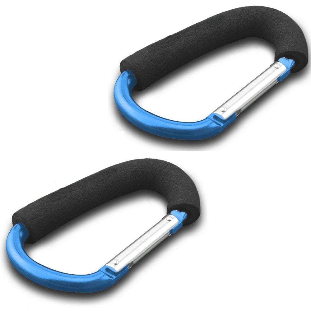 2x Large Buggy Clips - Blue