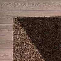 Shaggy Geometric Brown Rugs| 382B