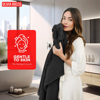 3 Pack Monaco Extra Large Bath Sheets Cotton 500GSM Highly Absorbent Towels Set for Home Gym Beach by OLIVIA ROCCO
