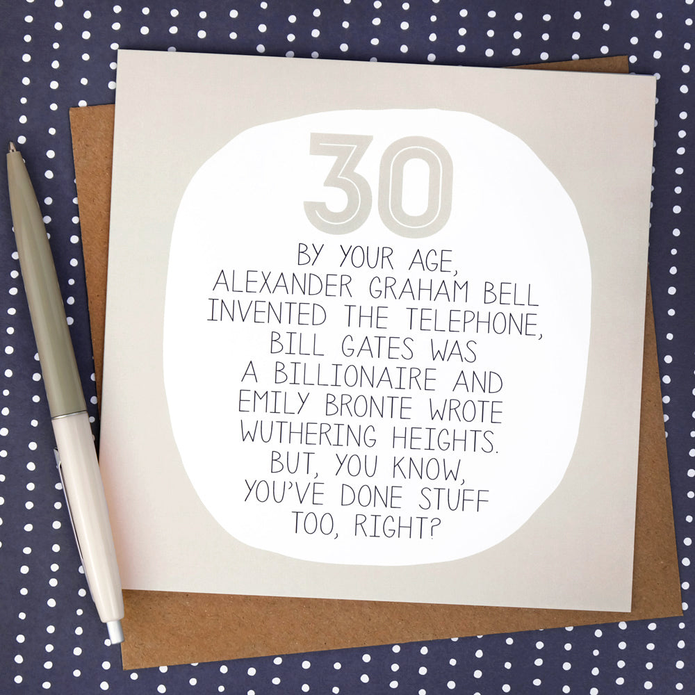 30th Birthday Card - By Your Age