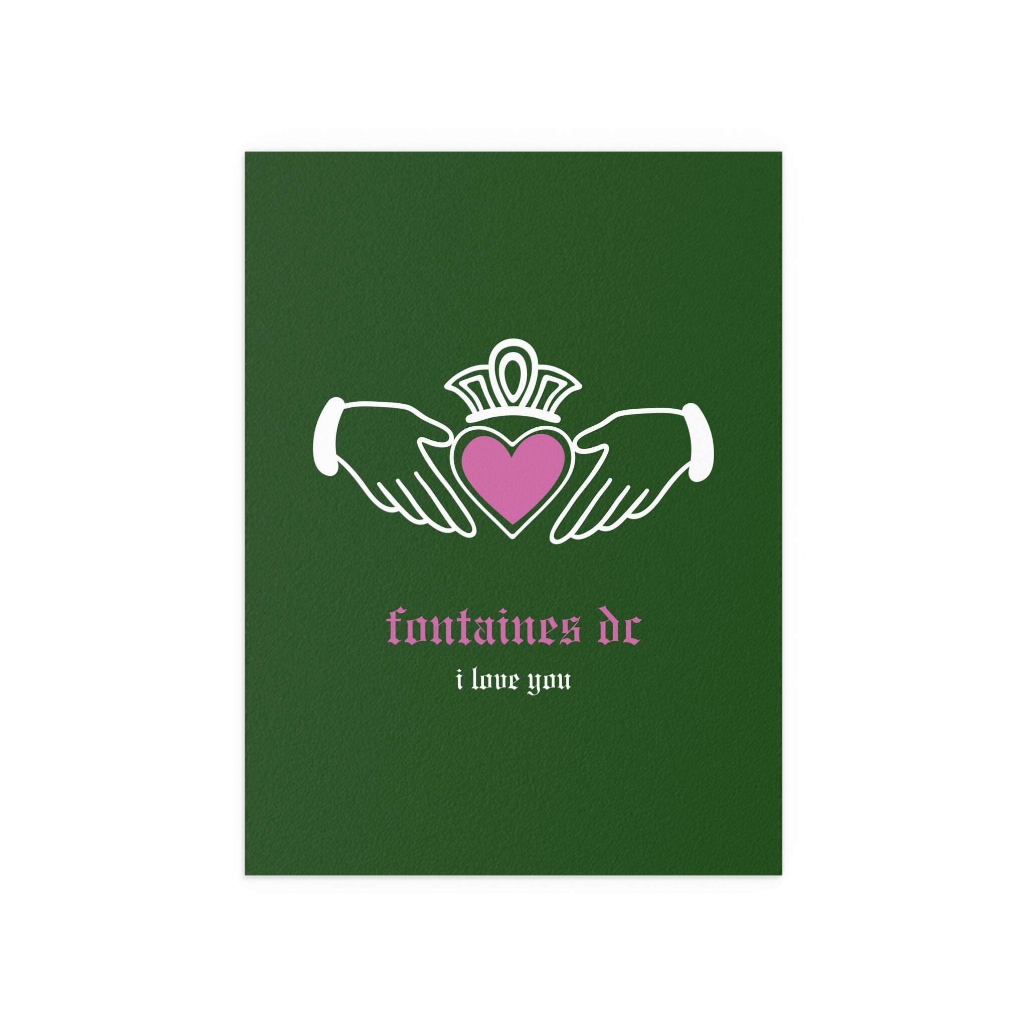 Fontaines DC - I Love You - Irish Claddagh (Green)