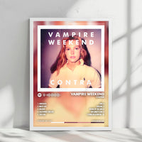 Vampire Weekend "Contra" Album Cover Poster - with Complete Tracklist