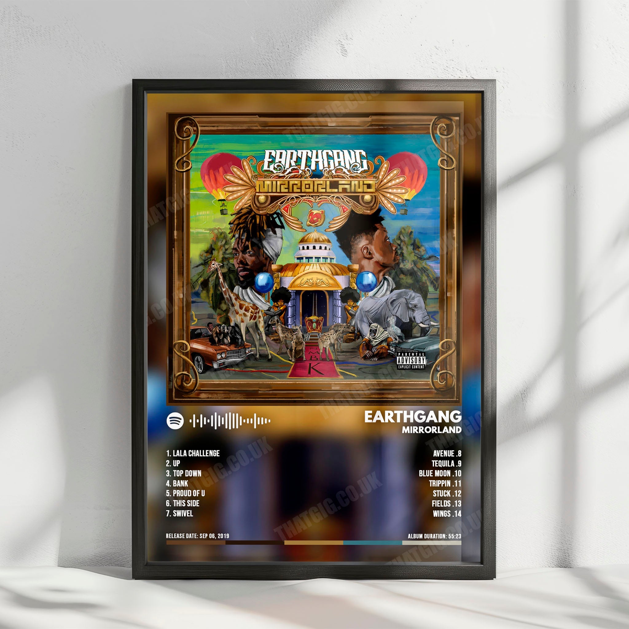 Earthgang "Mirrorland" Album Cover Poster - with Complete Tracklist