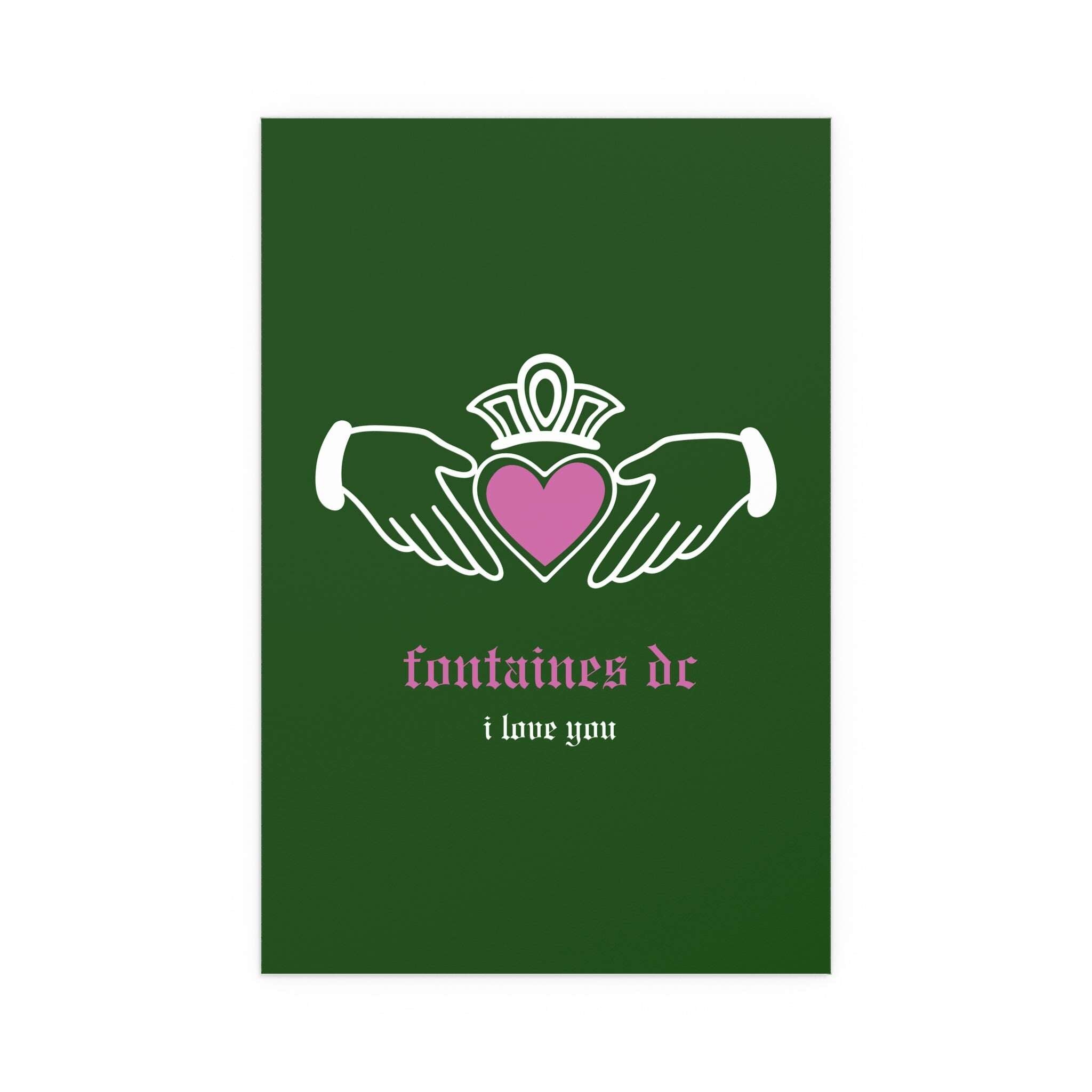 Fontaines DC - I Love You - Irish Claddagh (Green)