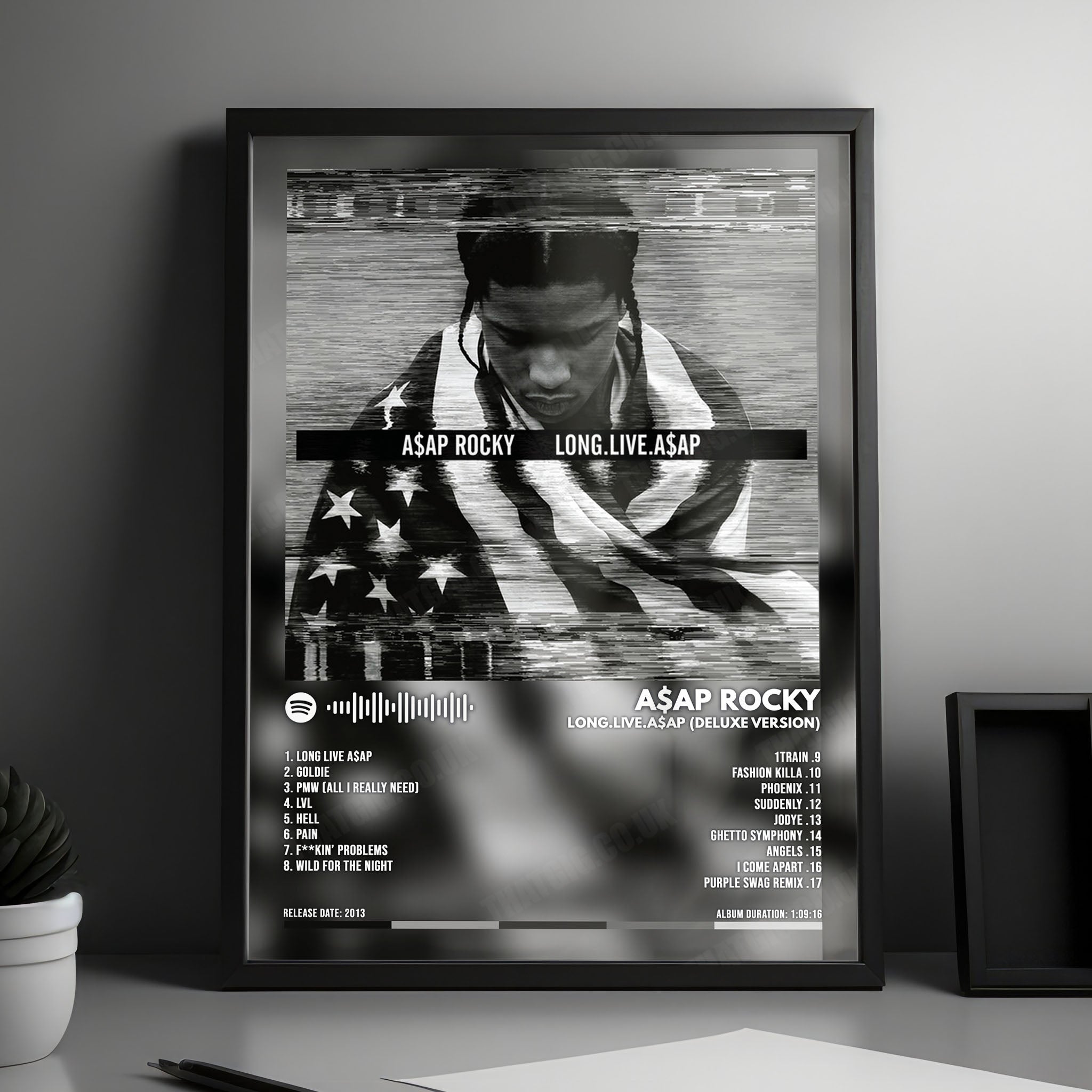 A$AP Rocky "Long.Live.A$AP" Album Cover Poster - with Complete Tracklist