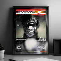 Static-X "Wisconsin Death Trip" Album Cover Poster - with Complete Tracklist