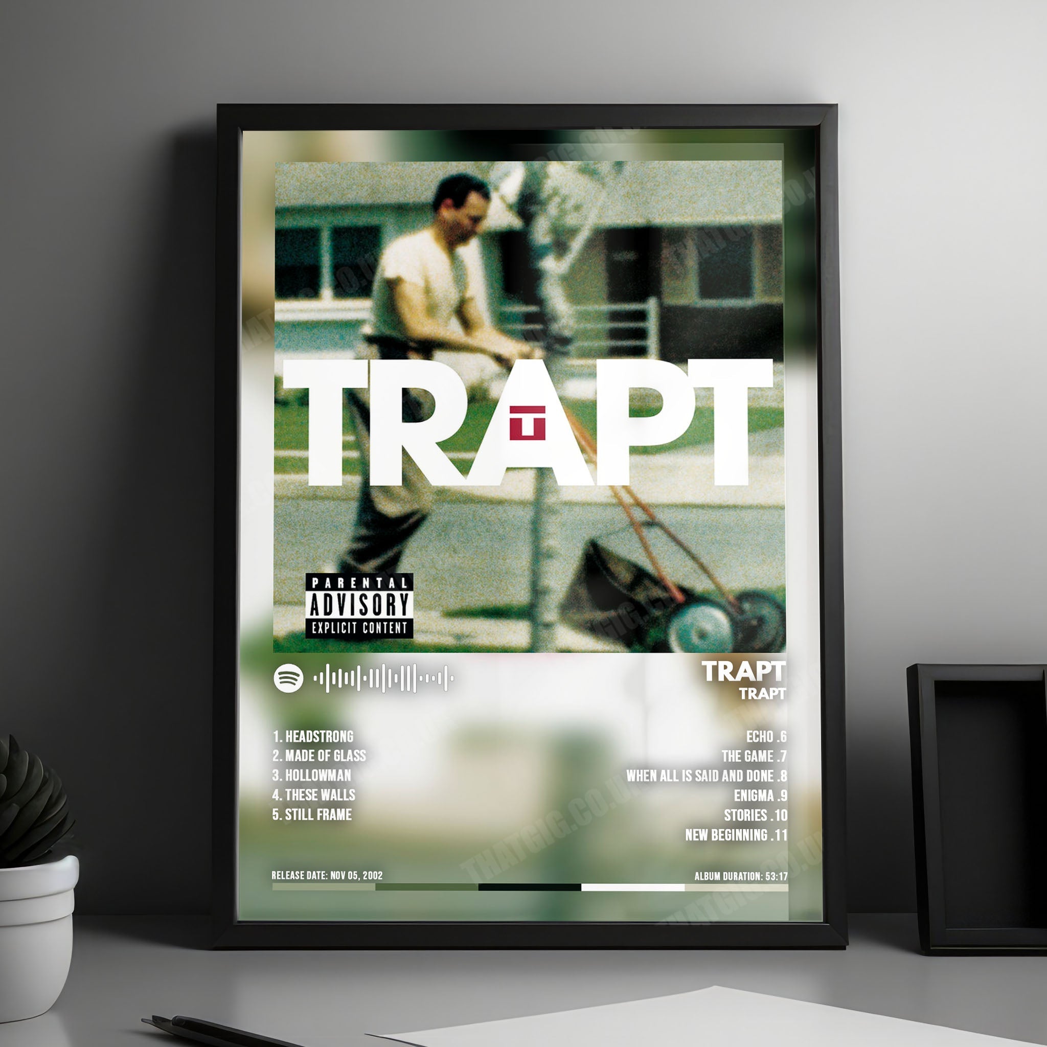 Trapt "Trapt" Album Cover Poster - with Complete Tracklist