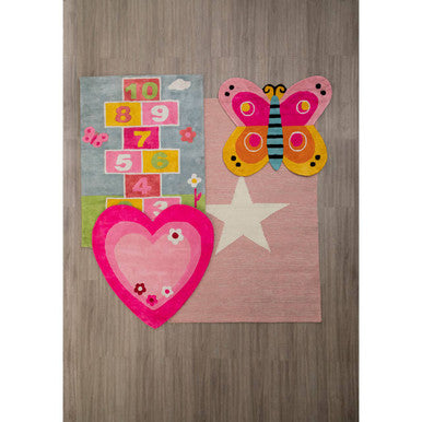 Playful Pink and White Star Rug for Charming Interiors