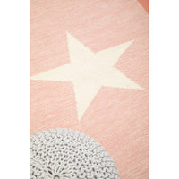 Playful Pink and White Star Rug for Charming Interiors