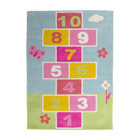 Vibrant Kids Hopscotch Rug for Active Play and Learning