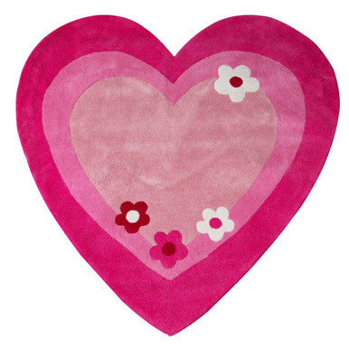 Kids Love Heart Rug - Charming Cotton Comfort for Your Child’s Room