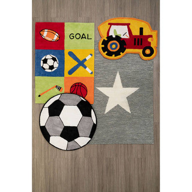 Kids Tractor Cotton Area Rug for Playful Spaces