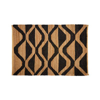 Bosie Handcrafted Small Hemp Rug with Tribal Design