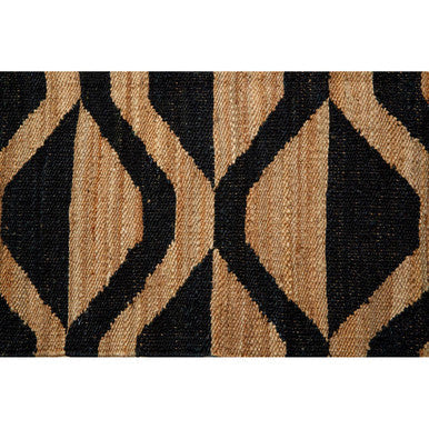 Bosie Handcrafted Small Hemp Rug with Tribal Design