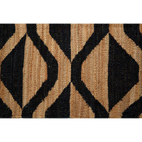 Bosie Handcrafted Small Hemp Rug with Tribal Design