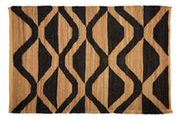 Bosie Large Handcrafted Hemp Rug with Tribal Design