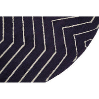Bosie Moyo Luxury Blue and White Round Wool Rug