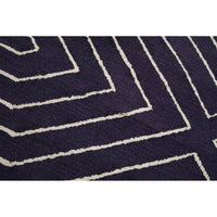 Bosie Moyo Luxury Blue and White Round Wool Rug