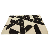 Bosie Milana Handwoven Black and White Geometric Rug