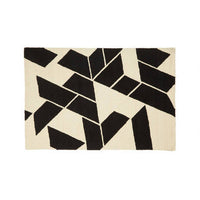 Bosie Milana Handwoven Black and White Geometric Rug