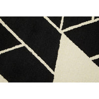 Bosie Milana Handwoven Black and White Geometric Rug