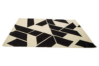 Bosie Milana Large Black and White Handwoven Geometric Rug