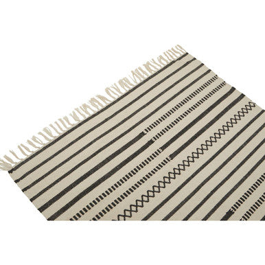 Bosie Madras Handcrafted Cotton Rug for Stylish Home Offices