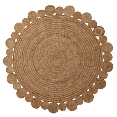 Bosie Demir Large Hand-Woven Jute Rug for Indoor and Outdoor Spaces