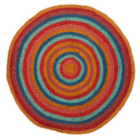 Vibrant Kids Multicolour Jute Rug for Playful Spaces