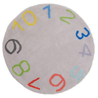 Kids Round Number Learning Rug