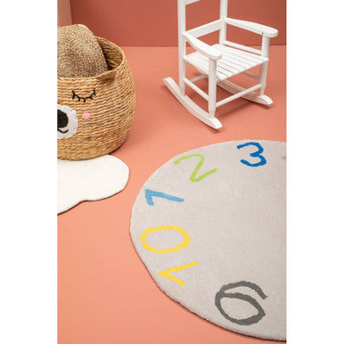 Kids Round Number Learning Rug