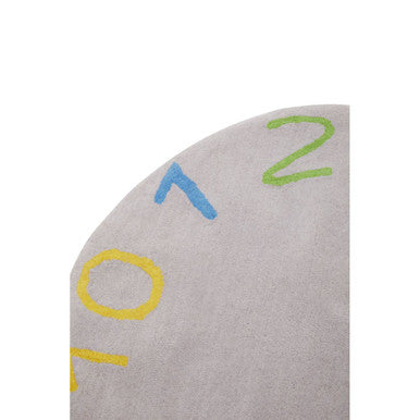 Kids Round Number Learning Rug