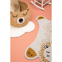 Kids White Hand-Tufted Rug for Comfort and Style