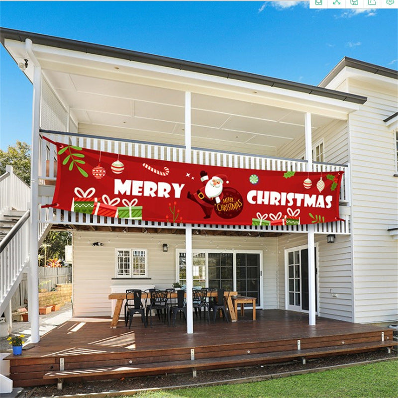 Christmas Letters Banner Decorative Flag