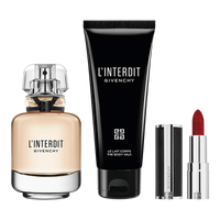 Givenchy L'Interdit 50ml EDP + 75ml Body Milk + Lipstick for Women GIFT SET
